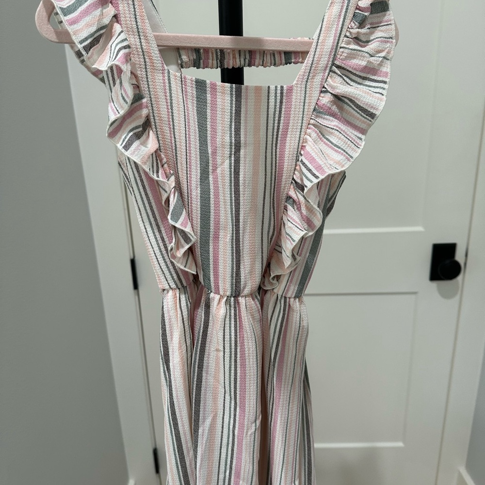 Striped Ruffle Dress
